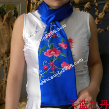 苏绣围巾牡丹|手工围巾|绣花围巾|真丝围巾|丝绸围巾